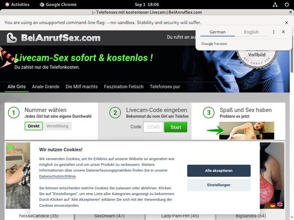 Beianrufsex Website