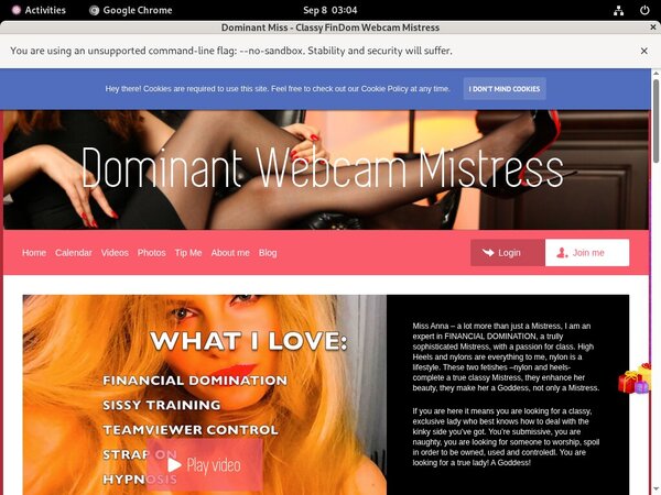 Dominant Miss - Classy FinDom Webcam Mistress Join Discount