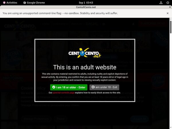 Free Cento X Cento Account Password