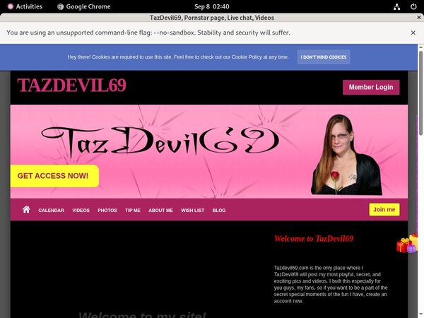 Free Tazdevil69.modelcentro.com Login