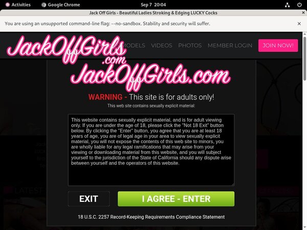 Jack Off Girls Discount Link Code