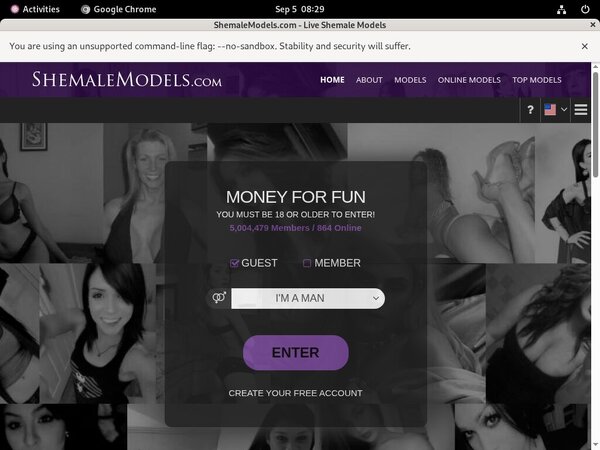 Shemale Models Discount Form
