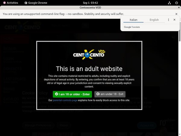 Special Cento X Cento Vod Discount